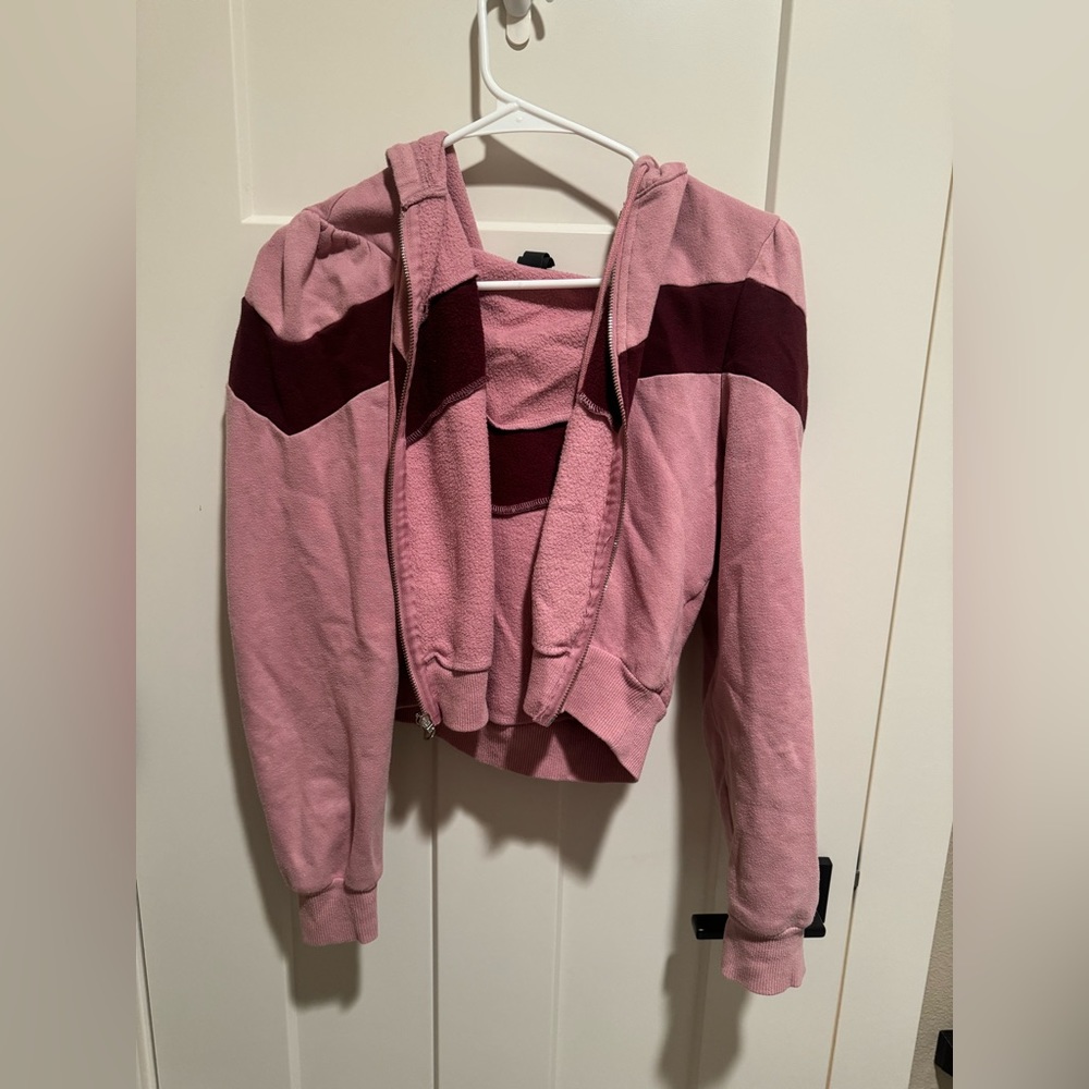 Wild Fable Pink Puff Sleeve Crop Jacket
